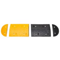 Verkeersdrempel 226x32,5x4 cm rubber geel en zwart 2