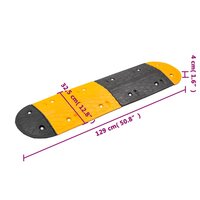 Verkeersdrempel 517x32,5x4 cm rubber geel en zwart 8