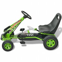 Skelter met pedalen en verstelbare zitting groen 2
