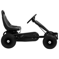 Skelter met pedalen en pneumatische banden zwart 2