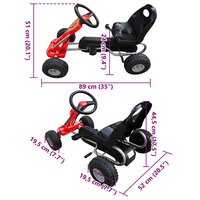 Skelter met pedalen rood 4
