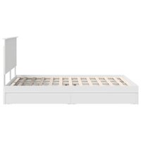 Opslag bed met hoofdeinde Wit 140 x 190 cm Bewerkt hout 9