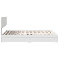 Opslag bed met hoofdeinde Wit 140 x 200 cm Bewerkt hout 9