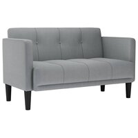 Loveseat Bank Lichtgrijs 111 cm Stof 2