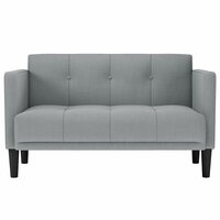 Loveseat Bank Lichtgrijs 111 cm Stof 3
