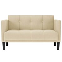 Loveseat Bank Cr&egrave;me 111 cm Stof 3