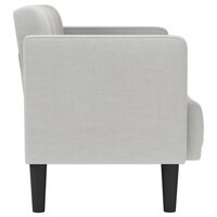 Loveseat bank wolkengrijs 111 cm stof 4