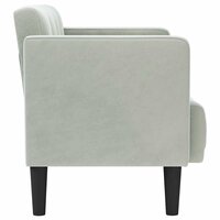 Loveseat bank lichtgrijs 111 cm fluweel 4