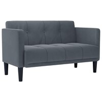Loveseat bank donkergrijs 111 cm fluweel 2