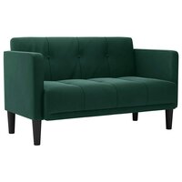 Loveseat bank donkergroen 111 cm fluweel 2