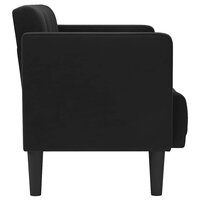 Loveseat bank zwart 111 cm fluweel 4