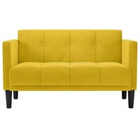 Loveseat bank geel 111 cm fluweel 3