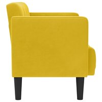 Loveseat bank geel 111 cm fluweel 4