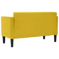Loveseat bank geel 111 cm fluweel 5