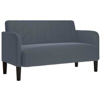 Loveseat bank 109 cm fluweel donkergrijs 2