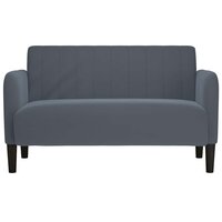 Loveseat bank 109 cm fluweel donkergrijs 3