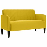 Loveseat bank 109 cm fluweel geel 2