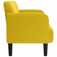 Loveseat bank 109 cm fluweel geel 4