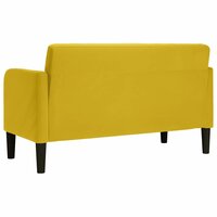 Loveseat bank 109 cm fluweel geel 5