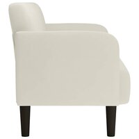 Loveseat bank 109 cm fluweel cr&egrave;mekleurig 4