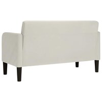 Loveseat bank 109 cm fluweel cr&egrave;mekleurig 5