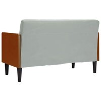 Loveseat bank met bolsters kussens lichtgrijs 110 cm fluweel 5