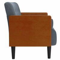 Loveseat bank met bolsters donkergrijs 110 cm fluweel 4