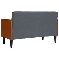 Loveseat bank met bolsters donkergrijs 110 cm fluweel 5