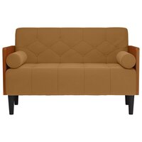 Loveseat bank met bolsters bruin 110 cm fluweel 3