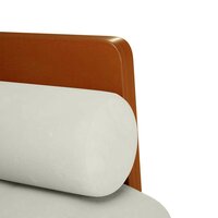 Loveseat bank met bolsters cr&egrave;me 110 cm fluweel 6