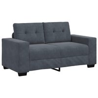Loveseat bank 160x77x82 cm fluweel donkergrijs 2