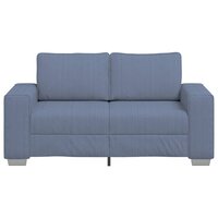 Loveseat Sofa Blauw 160x77x82 cm Corduroy Stof 4