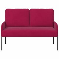 Banken met kussen 110cm Wijnrood Multiplex 4