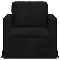 Bank Zwart 78 x 78 x 80 cm Fluweel 4