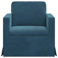Bank Blauw 78 x 78 x 80 cm Fluweel 4
