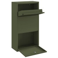Pakketbrievenbus met opslag Olijf Groen 44 x 22 x 82 cm Staal 4