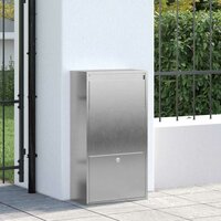 Pakketbrievenbus Zilver 44 x 22 x 82 cm Roestvrij staal 3