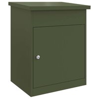 Pakketbrievenbus met opslag Olijfgroen 47,5 x 38 x 59 cm Staal 2