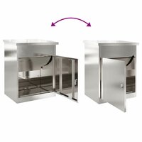 Pakketbrievenbus Zilver 47,5 x 38 x 59 cm Roestvrij staal 9