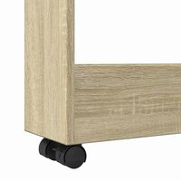 Opbergtrolley smal 3-laags bewerkt hout sonoma eikenkleurig 7
