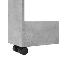 Opbergtrolley smal 3-laags bewerkt hout betongrijs 7