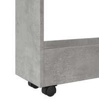Opbergtrolley smal 3-laags bewerkt hout betongrijs 7