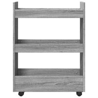 Opbergtrolley smal 3-laags bewerkt hout grijs sonoma eiken 4