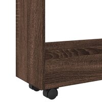 Opbergtrolley smal 3-laags bewerkt hout bruin eikenkleurig 7