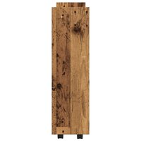 Opbergtrolley smal 3-laags bewerkt hout oud houtkleurig 5
