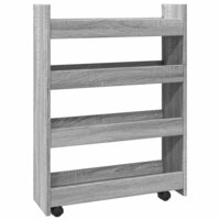 Opbergtrolley smal 4-laags bewerkt hout grijs sonoma eiken 2
