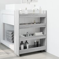 Opbergtrolley smal 4-laags bewerkt hout grijs sonoma eiken 3
