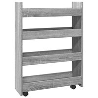 Opbergtrolley smal 4-laags bewerkt hout grijs sonoma eiken 6