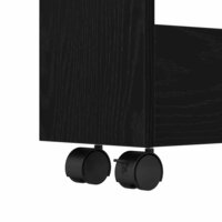 Smalle Opbergtrolley Zwart Eiken 60 x 18 x 70 cm Bewerkt hout 8
