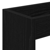 Smalle Opbergtrolley Zwart Eiken 60 x 18 x 70 cm Bewerkt hout 9